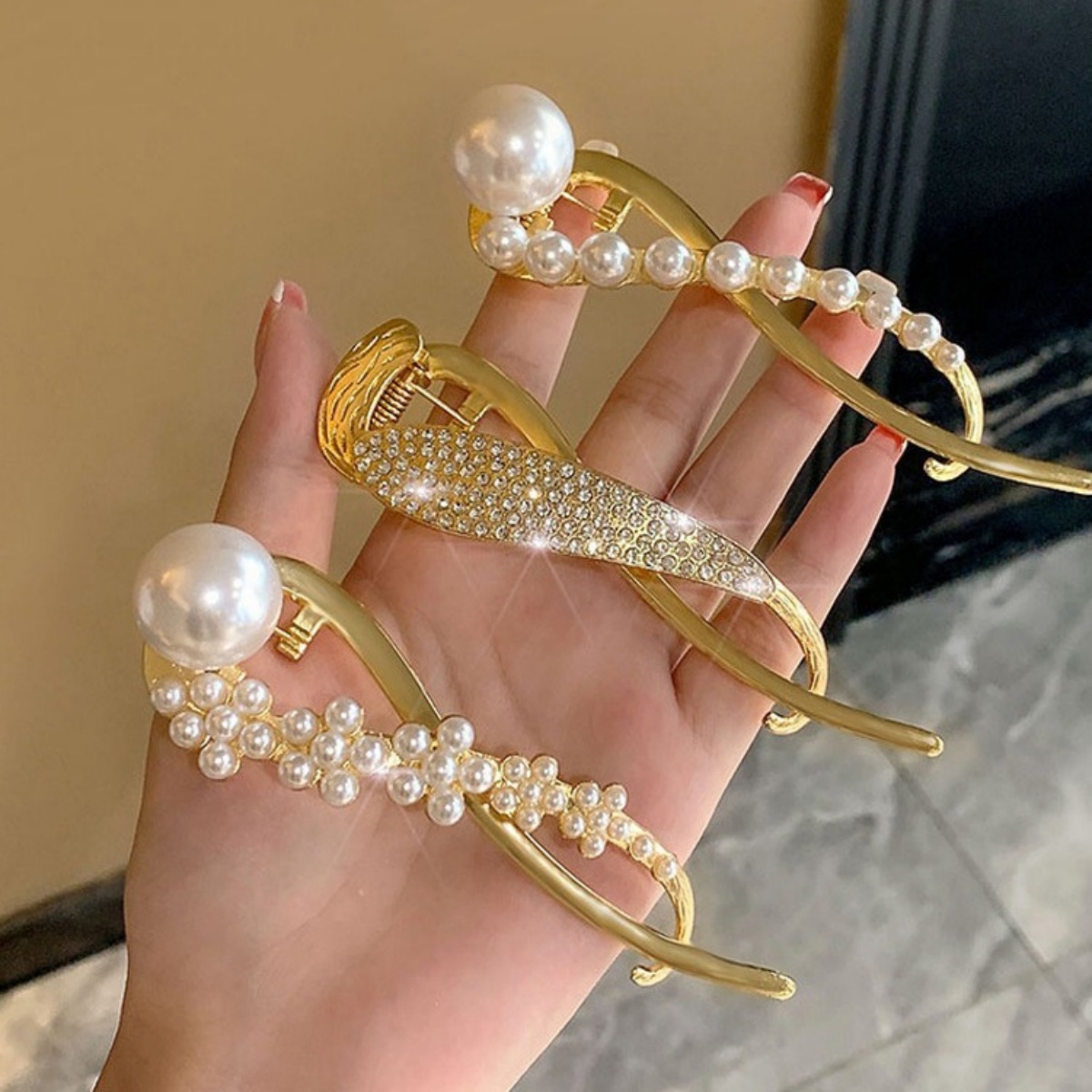 Elegante glitter pérola grampo - The Korean Lifestyle avaliação e preço