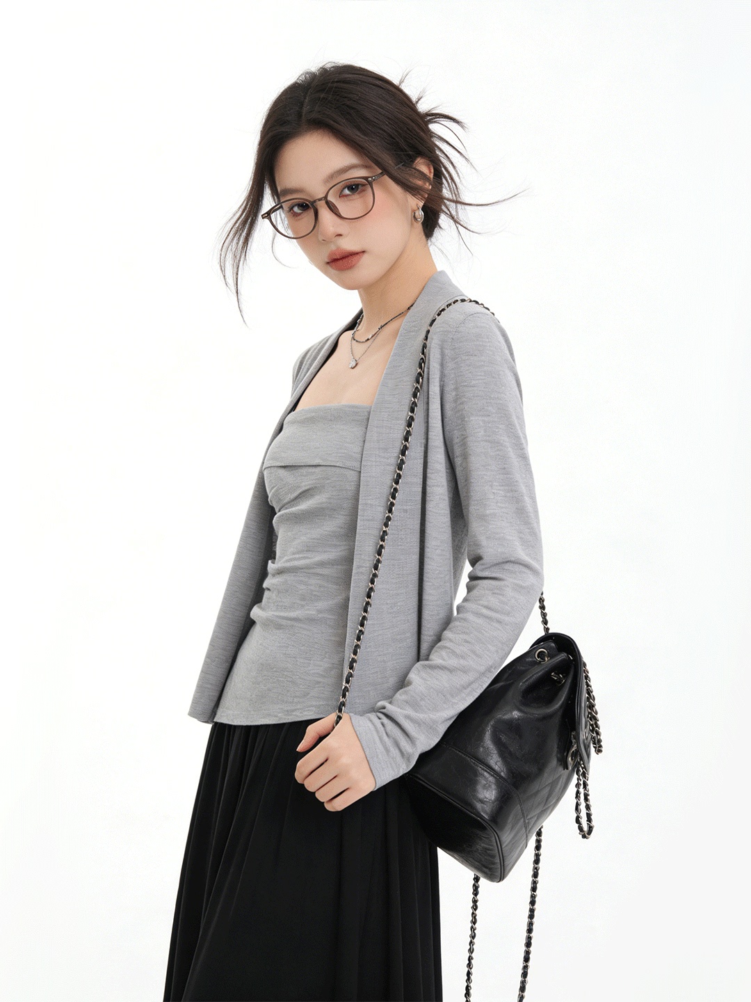 Conjunto de Cardigã Curto Tric - The Korean Lifestyle avaliação e preço