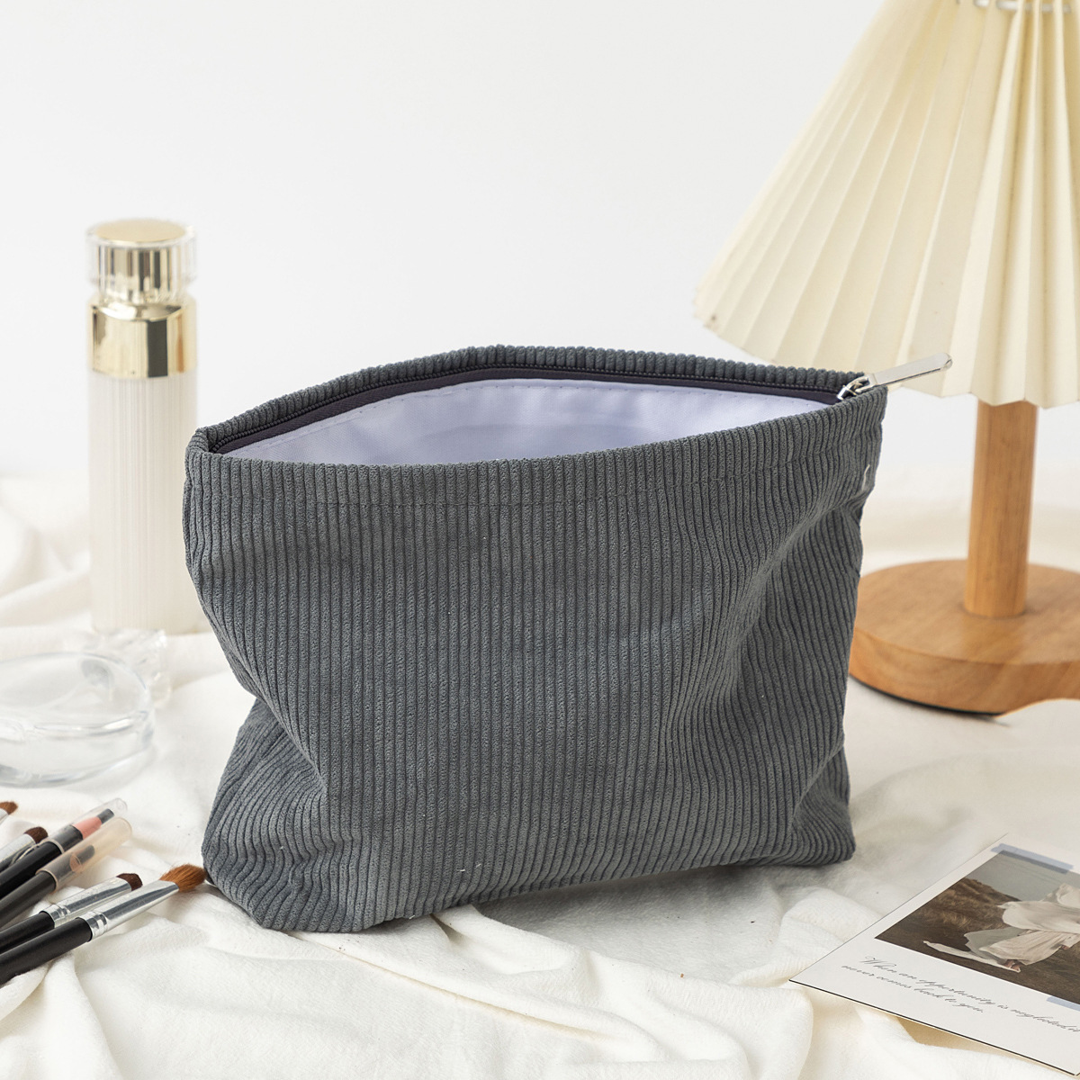 Bolsa de Cosméticos em Corduro - Korean Skincare Routine avaliação e preço