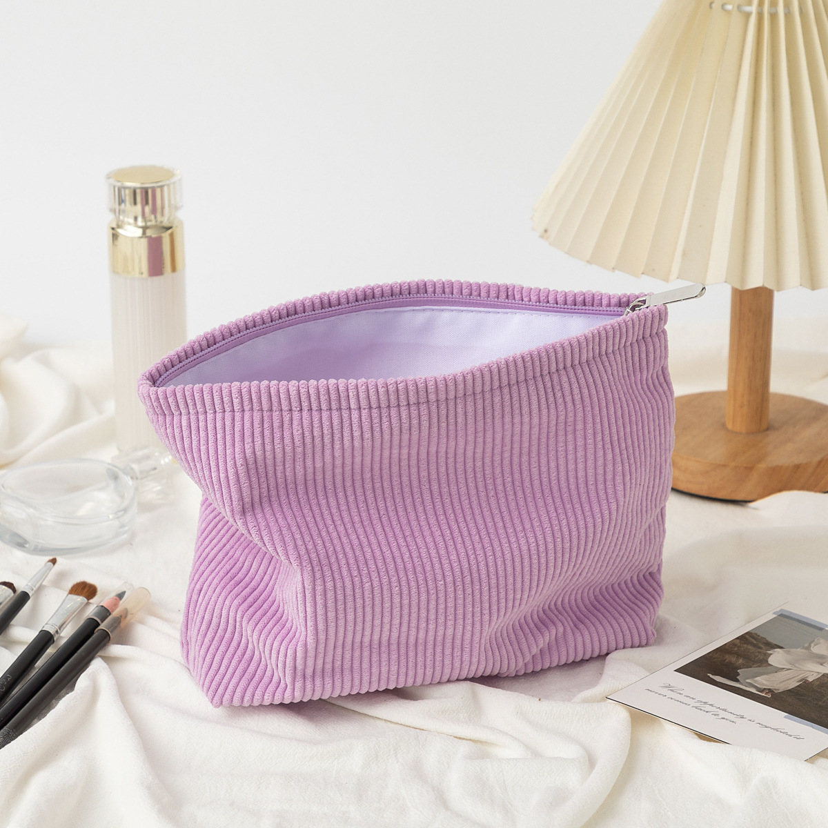Bolsa de Cosméticos em Corduro - Korean Skincare Routine avaliação e preço