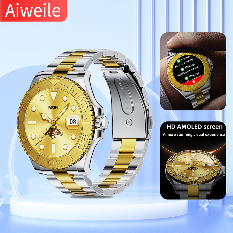 Aiweile-AW46 relógio inteligen - Korean Men Lifestyle avaliação e preço