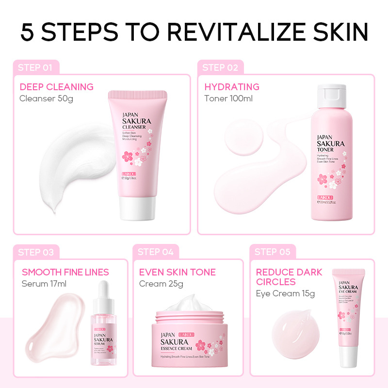 Coreano Sakura Skincare Set Hi - Korean Skincare Routine avaliação e preço